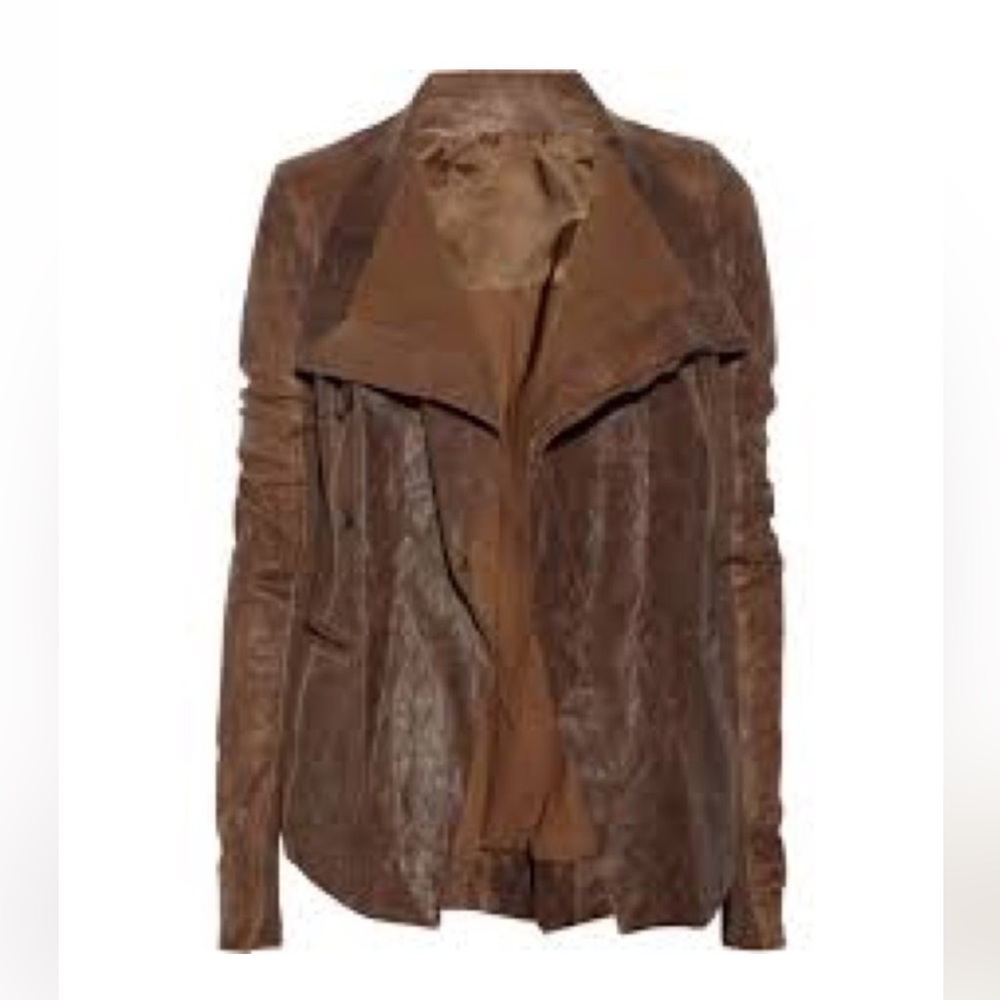 Rick Owens Leather Jacket, Size 8